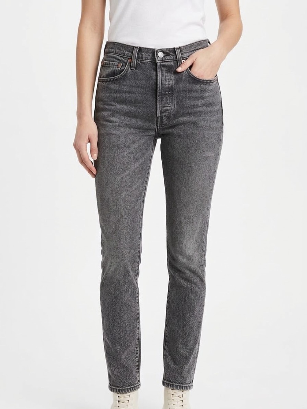 Levi’s 501 Skinny Jeans Women’s 27 Black Coast High Rise Button Fly